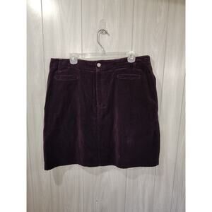 Women's Chelsea Studio Velvet Skirt Size 16 Whimsigoth Career Church Preppy